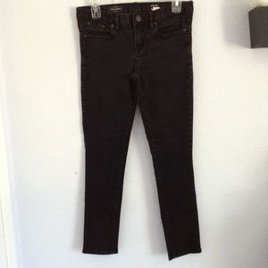 J. Crew 27 black toothpick skinny jeans